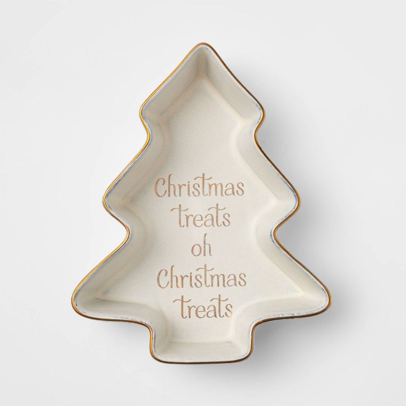 23.7oz Terracotta Christmas Tree Candy Dish White - Threshold&#8482;, 2 of 4