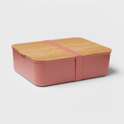 Bento Box with Bamboo Lid Terra Rose Brown - Threshold™