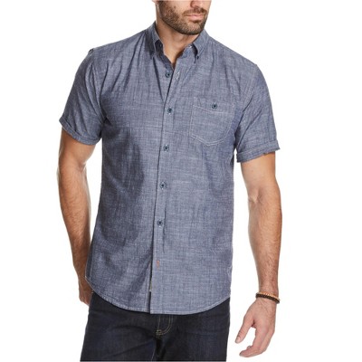 Weatherproof Mens Chambray Button Up Shirt