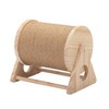 MaseiKar Wooden Cat Scratching Post, 360-Degree Rotating Cat Scratcher Toy with Bells for Indoor Cats and Kittens, Natural - 2 of 4