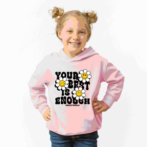 The Juniper Shop SmileyWorld Your Best Is Enough Floral Toddler Hoodie - 1 of 4