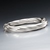 Ross-Simons Italian Sterling Silver Twisted Oval Bangle Bracelet - 3 of 4
