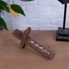Dicksons No Greater Love Natural Wood Look 10 x 5 Inch Resin Stone Tabletop Cross - 2 of 2