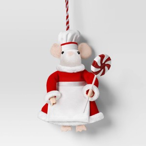 Christmas Felted Wool Mouse Lollipop Chef Ornament - Wondershop™ - 1 of 3