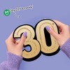 Big Dot of Happiness 30th Birthday Garland Banner Adult Black and Gold Birthday Backdrop 30 Feet of Cord 15 Double Sided Paper Number Age 30 Shapes - 3 of 4