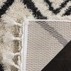 Moroccan Fringe Shag 200 MFG244 Power Loomed Area Rug Cream / Charcoal 5'-3" X 7'-6" - Safavieh. - 3 of 4