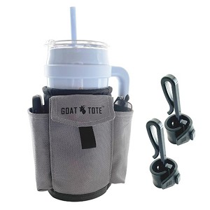 Goat Tote All in One Mobility Pouch - Mountable Cup Holder, Storage, Hook - with Cane Clips, 1 Count - 1 of 2