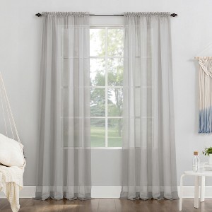 No. 918 Sheer Emily Voile Rod Pocket Curtain Panel - 1 of 3