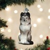 Old World Christmas Glass Blown Ornament for Christmas Tree, Sitting Wolf - 4 of 4