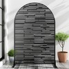 Lirago Black 72 in. Galvanized Metal Outdoor Privacy Screens Garden Outdoor Fence - 2 of 4