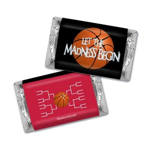 100ct Basketball Party Favors Hershey's Miniatures Candy Let the Madness Begin By Just Candy - Candy Not Included - 1 of 4