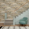 Ledgestone Gray and Terracotta Wallpaper - 3 of 4