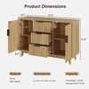 Fluted Buffet Cabinets with Storage, Large Sideboard with 2 Door - 2 of 4