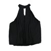 bar III Womens Keyhole Cold Shoulder Blouse, Black, Large - 2 of 2