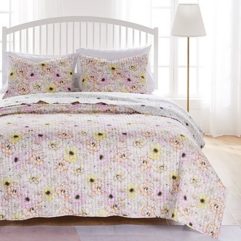 Twin Breezy Floral Quilt Set Pink - Laura Ashley : Target