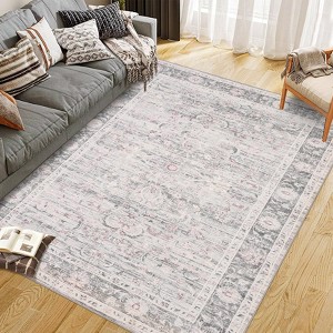 COZONY Vintage Style Reversible Area Rug, Non-Slip Machine Washable Soft Boho Rug for Living Room and Bedroom - 1 of 4