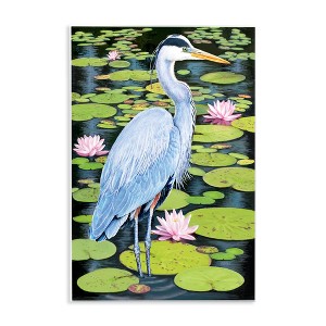 Stupell Industries Heron Among Pond Lilies Wall Plaque Art - 1 of 4