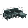NicBex Chenille L-Shaped Sectional Sofa with Side Pocket,2 Cup Holders and Storage Ottoman for Living Room,Apartment - 3 of 4