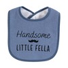 Hudson Baby Infant Boy Cotton Terry Drooler Bibs with Fiber Filling, Handsome Fella, One Size - 3 of 4