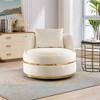 KTMBDW 32.6” Swivel Accent Barrel Chairs with Removable Headrest, Chaise Lounge Indoor with Neck Support Pillow, Swivel Chairs for Living Room - 2 of 4
