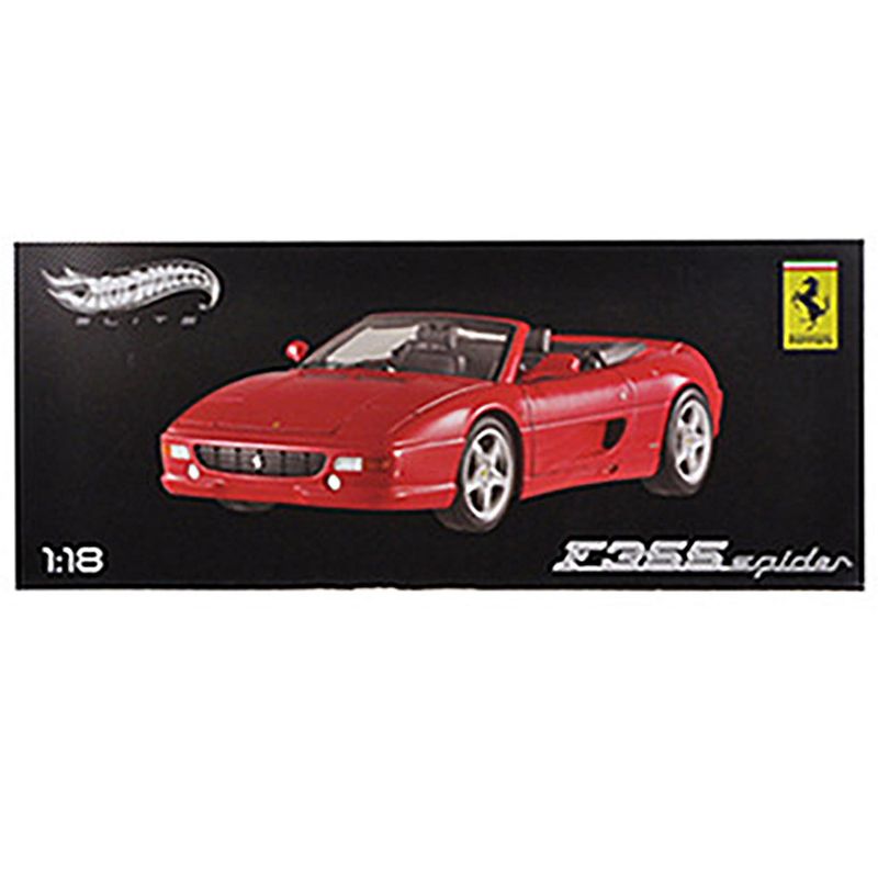 Ferrari F355 Spider Convertible Red Elite Edition 1/18 Diecast Car Model by Hot Wheels, 3 of 4