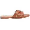 bebe Women's Slide Sandals - Slip-On Comfort with Rhinestone, Pearl, and Logo Embellished Straps - Casual Flat Sandals - 2 of 4