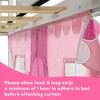 Twin Low Loft With Easy Slide &  Light Pink & White Farmhouse Curtain - 4 of 4