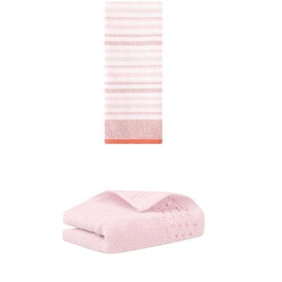 REGALWOVEN Bathroom Soft Absorbent Decorative Hand Towels for Face Hair 14" x 30"/13" x 27" 2 Pcs