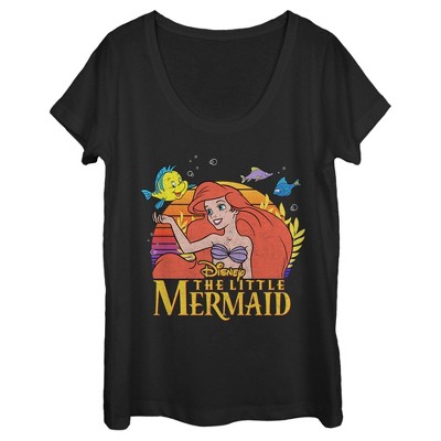 Women's The Little Mermaid Ariel Classic Scoop Neck : Target