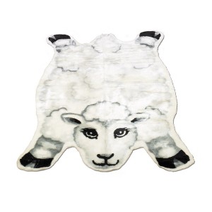 Walk on Me Faux Fur Super Soft Kids Sheep Rug Tufted With Non-slip Backing Area Rug - 1 of 4