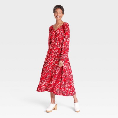 Equivalent Because verdict Womens Red Maxi Dress : Target