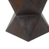 MAYEERTY 14.25" Natural Wood Grain Finish Prismatic Symmetry Concrete Outdoor Coffee Table with Symmetric Design ¡§C  for Patio, Garden - 3 of 4