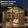 Greenhouse for Outdoors, Wooden Walk-in Greenhouse with Lockable Door & Adjustable Roof Vent, Heavy Duty Greenhouse with Polycarbonate Panel - 3 of 4