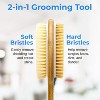 SereneLife SLBBBR300 Double-Sided Pet Grooming Brush, Skin-Friendly Pin Brush & Bristle Comb for Dogs, Cats, and Other Furry Pets - 3 of 4