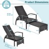 Tangkula Outdoor Chaise Lounge Rattan Recliner w/ Retractable Ottoman for Patio - 4 of 4