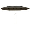 Kumasinova 15FT Large Patio Umbrella,Steel Dual-Sided Outdoor Umbrella with Crank,Beach Umbrella with Air Vents for Pool,Garden - 3 of 4
