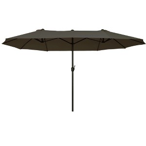 Sapphtopaz 15Ft Patio Umbrella Waterproof Outdoor Umbrella with Crank and Air Vents Pool Umbrella for Patio, Garden, Beach, Deck, Backyard - 1 of 4