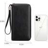 Acoinel Leather Zip Around Wallet with Wristlet Strap - 2 of 4