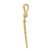 Black Bow Jewelry 14k Yellow Gold, Varsity Collection, Large D/C Pendant Number 78 - 2 of 4