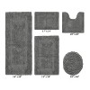 Lux Premium 100% Cotton Tufted Solid Reversible 5 PC Bath Rug Set – Ultra-Soft, Water-Absorbent, Durable, Machine Washable Bathroom Rug - 2 of 4