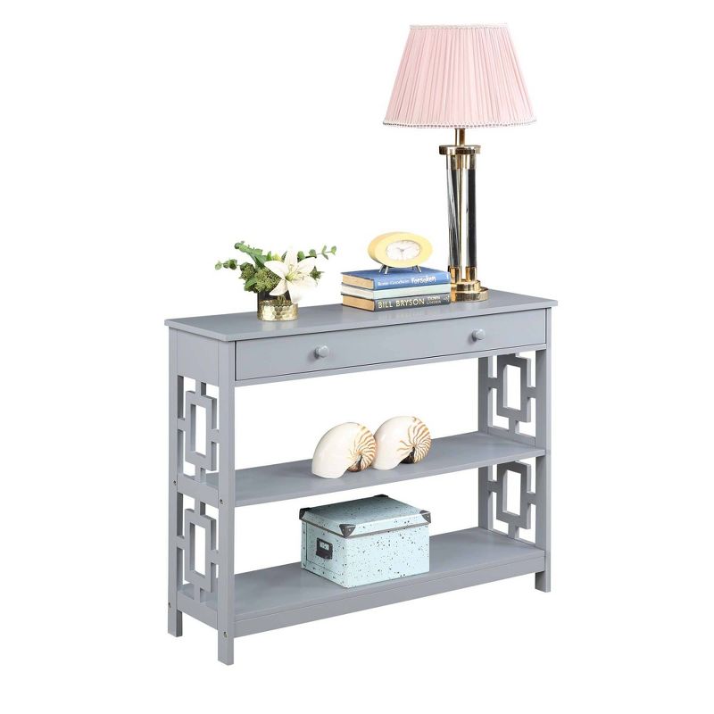 Town Square 1 Drawer Console Table with Shelves - Breighton Home, 4 of 8
