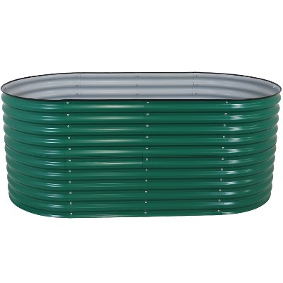 Large Green Galvalume Steel Raised Garden Bed - 79" x 32"