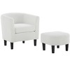 CENGHU Modern Corduroy Accent Chair, Upholstered Single Sofa Chair with Ottoman Foot Rest, Comfy Arm Chair for Living Room, Bedroom, Office - 4 of 4