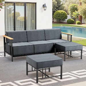 Gymojoy Outdoor Sofa Funiture with Thick Cushion for Garden Yard - 1 of 4