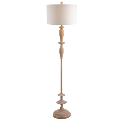 63.5" Aldrin Resin Floor Lamp (Includes LED Light Bulb) Brown - JONATHAN Y