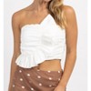 Women's FLIRTY RUFFLED TUBE TOP - day + moon - 2 of 4