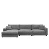 NicBex Modern 134" Corduroy Sectional Sofa Modular L Shape Sofa Couch with USB Port and Cup Holder for Living Room Apartment - 4 of 4