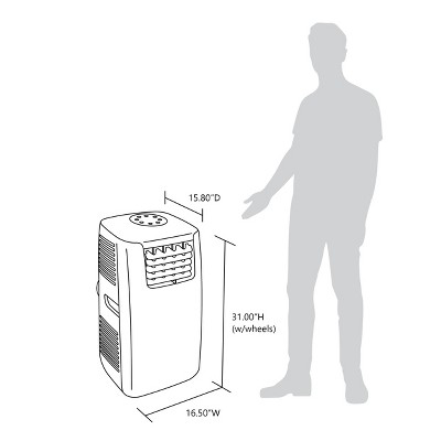 Newair 14,000 BTU White and Blue Gray Portable Air Conditioner and Heater