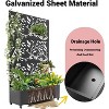 Privacy Screen with Planter Box and Wheels, 72" H x 47" W Outdoor Privacy Screens and 3-Panels, for for Climbing Plants, Vegetable, Vines - 3 of 4