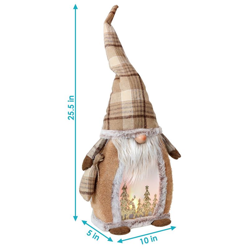 Sunnydaze Indoor Rustic Glowing Gnome Pre-Lit Holiday Decoration for Table, Fireplace Mantle, or Shelf - 25.5", 3 of 11